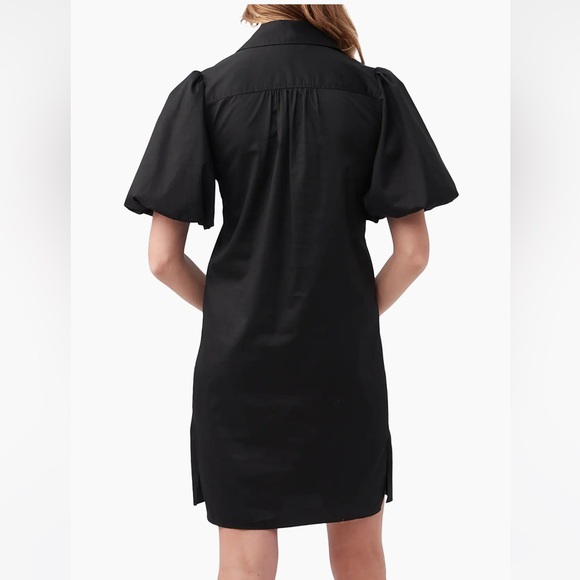 Trina Turk Black Rilee Dress with Puff Sleeves - Picture 3 of 8